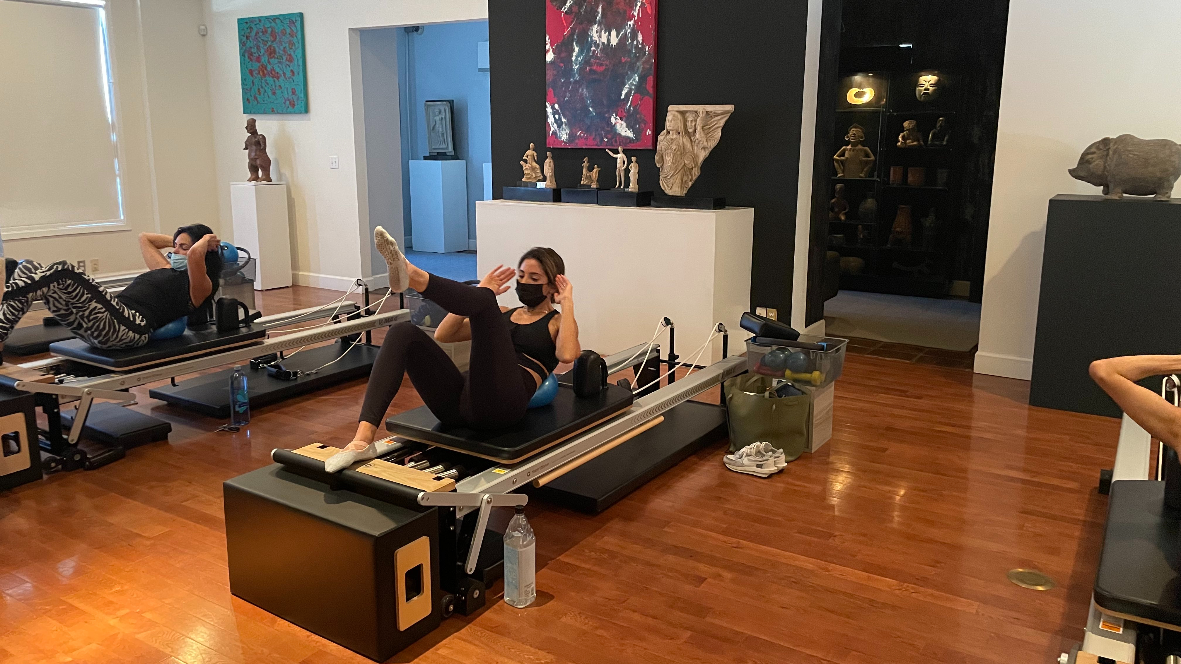 Natural Pilates Pop Up studio at the Barakat Art Gallery in Los Angeles, CA.
